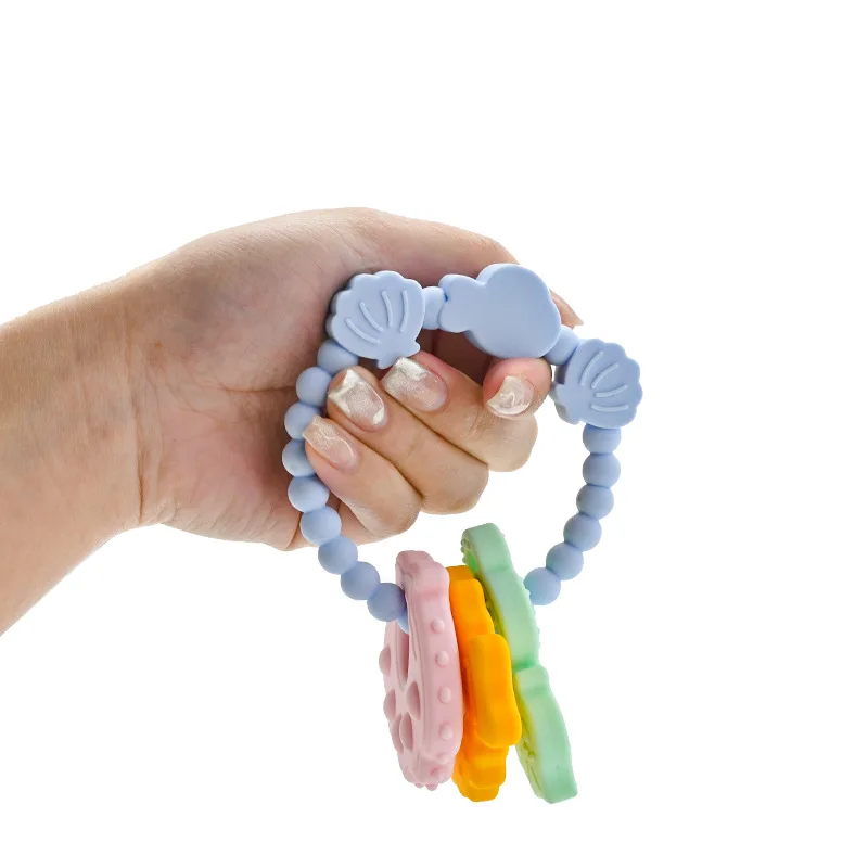Ocean Animal Shape Bracelet Teether Newborn Food Grade Silicone Teething Ring toys