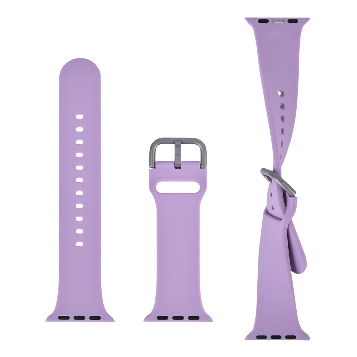 Soft Sports Rubber Silicone Watch Strap,New Buckle Replacement Band for Apple Series SE,6.5,4