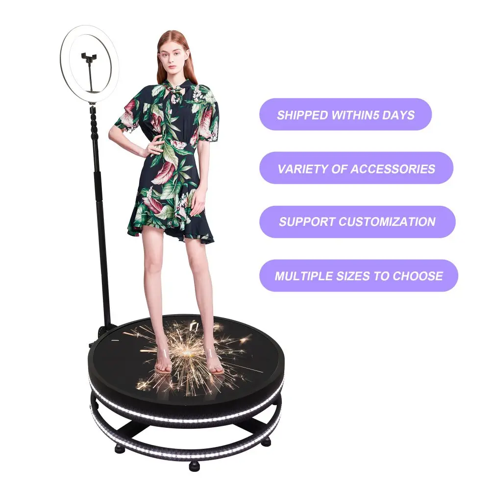 Brand New 3D Hologram Projection Automatic Spin Video Photobooth 360 Degree Camera Photo Booth