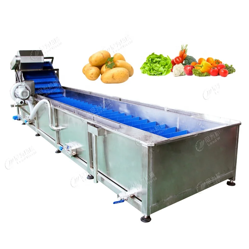 Leadworld Root Vegetable Fruit Ginger Washer Potato Cleaning Machine Potatoes Washing Machine