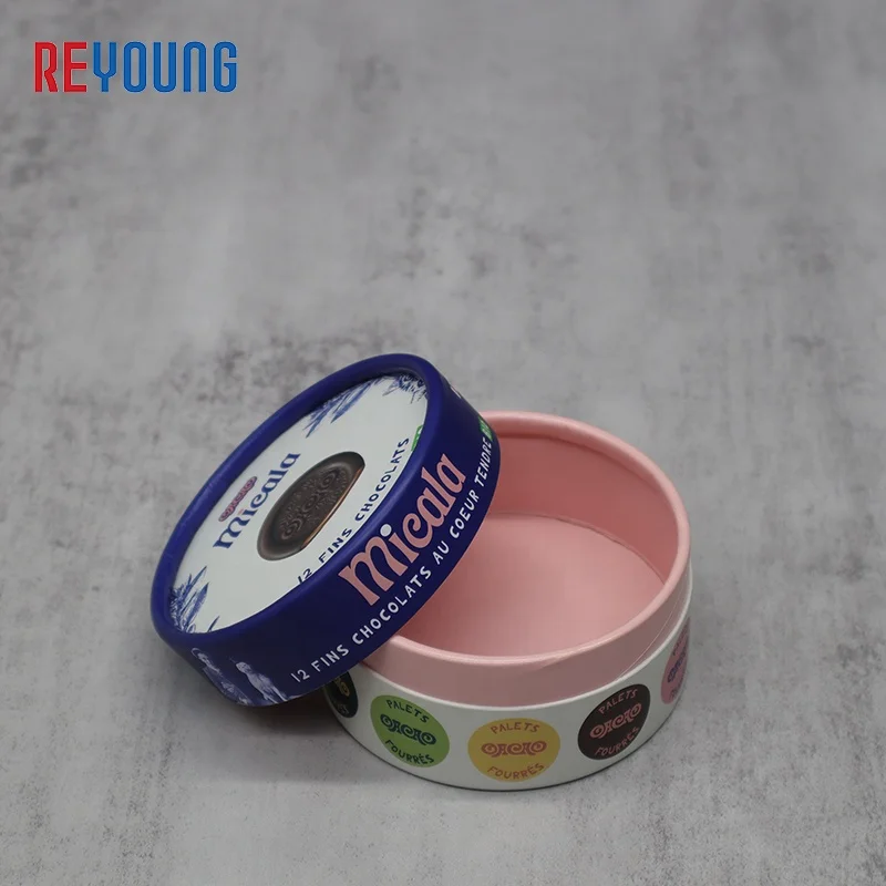 Wholesale Small Gift Packaging Paper Round Tube Boxes For Chocolate Or Food