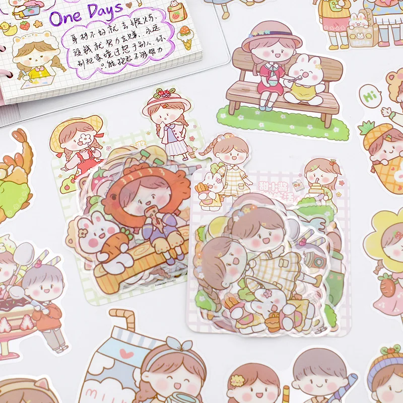 Custom Printed Waterproof Decorative Stickers Irregular Die Cut Cute Cartoon Sticker Pack