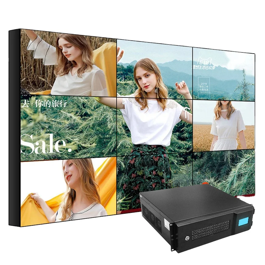 49 inch 55 inch 65 inch flat lcd splicing screen 1080p 4k lcd controller 2x2 video wall display controller 3x3 hd lcd video wall