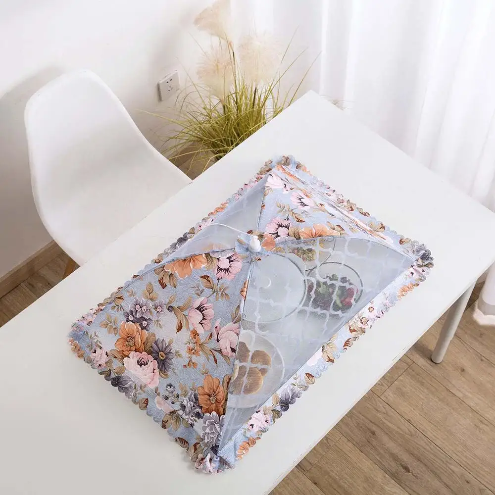 Folding Food Cover Table Net Umbrella Mesh Screen Food Protector Kitchen Food Tent Dish Cover Table Mesh Kichen Tools