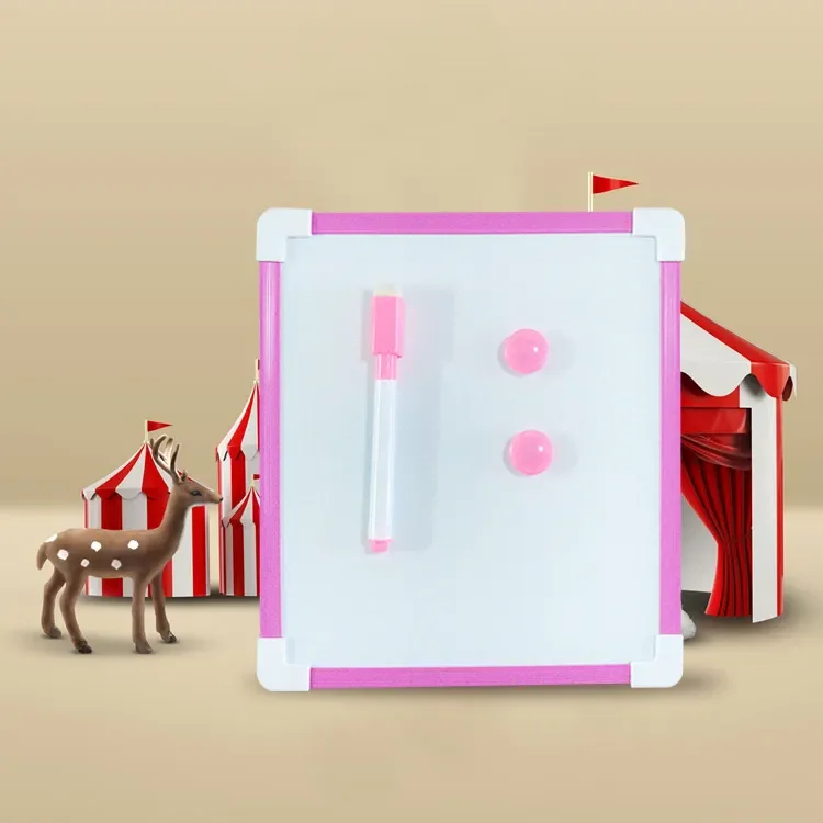 Colorful Plastic Frame Double Sided School Kids Custom Logo Small Size Portable Magnetic Mini Dry Erase Whiteboard