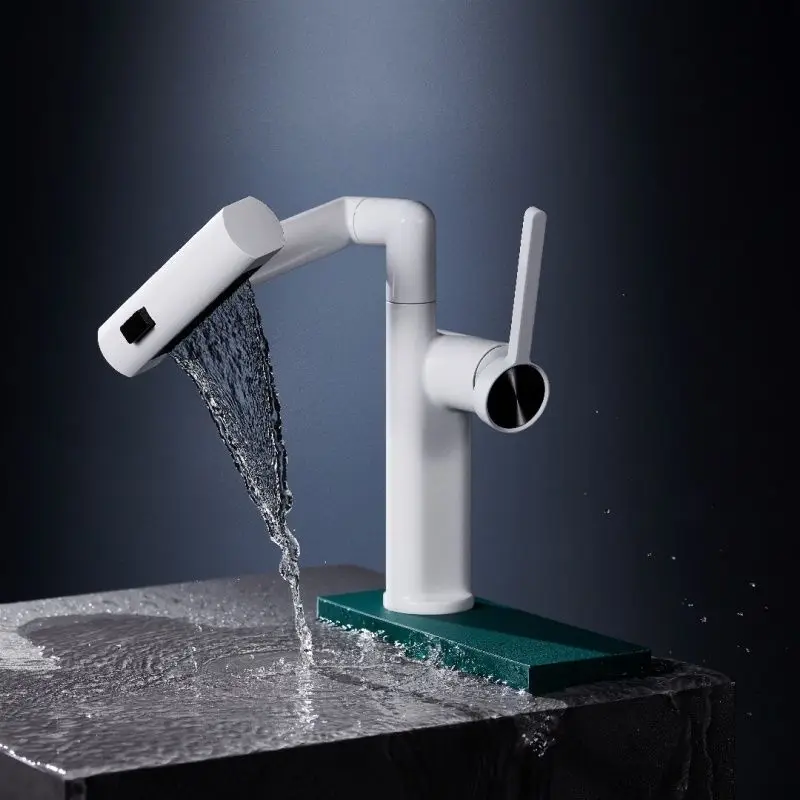 Universal Multi-Functional Brass Swing Arm Basin Faucet Hot Cold Water Shower Dish Bathroom Faucet Ceramic Valve Core Outdoor