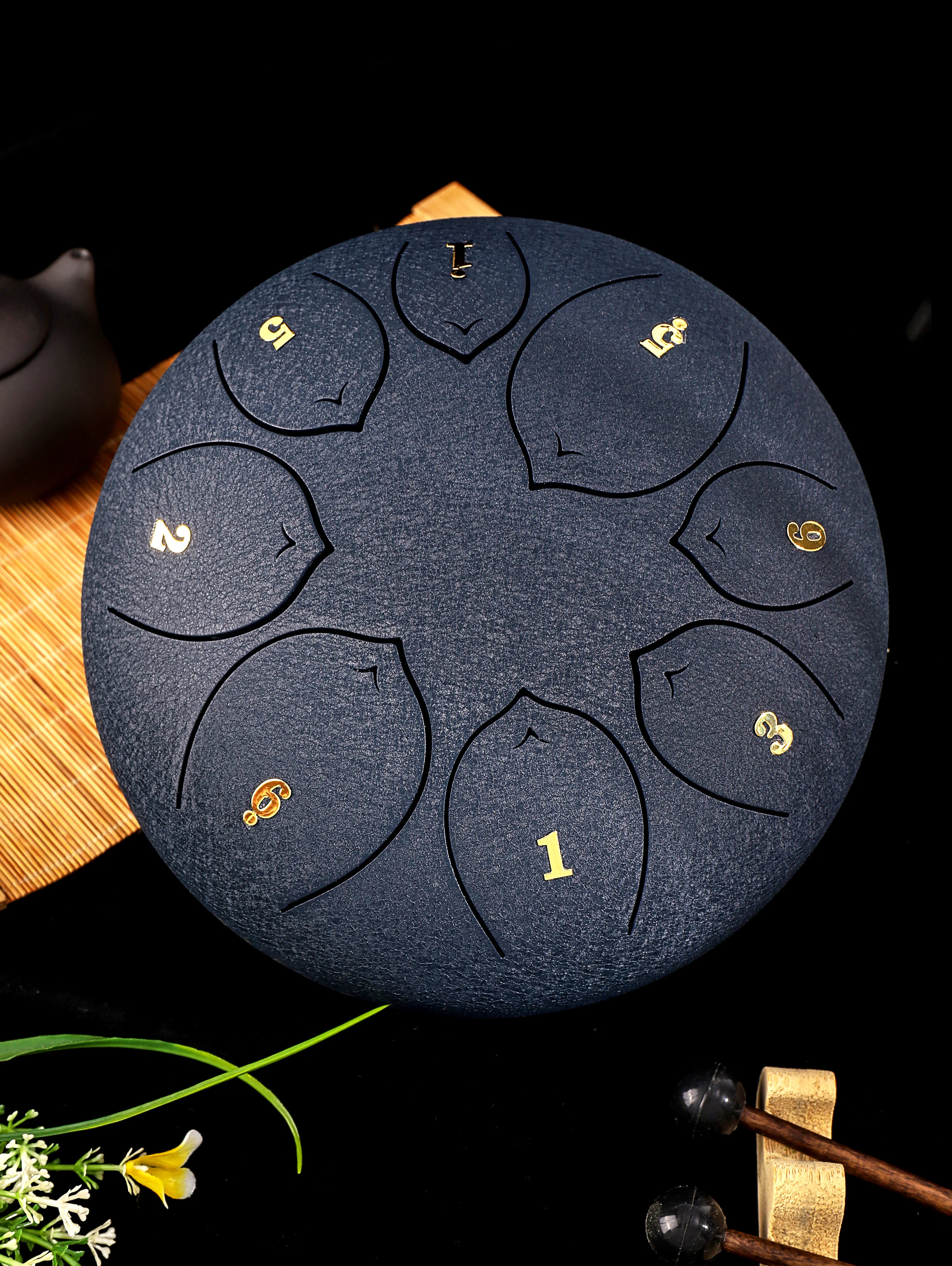 Factory offer new design 8 inch (20 cm) 8 tongue red hank drum F key balmy drum  steel tongue drum