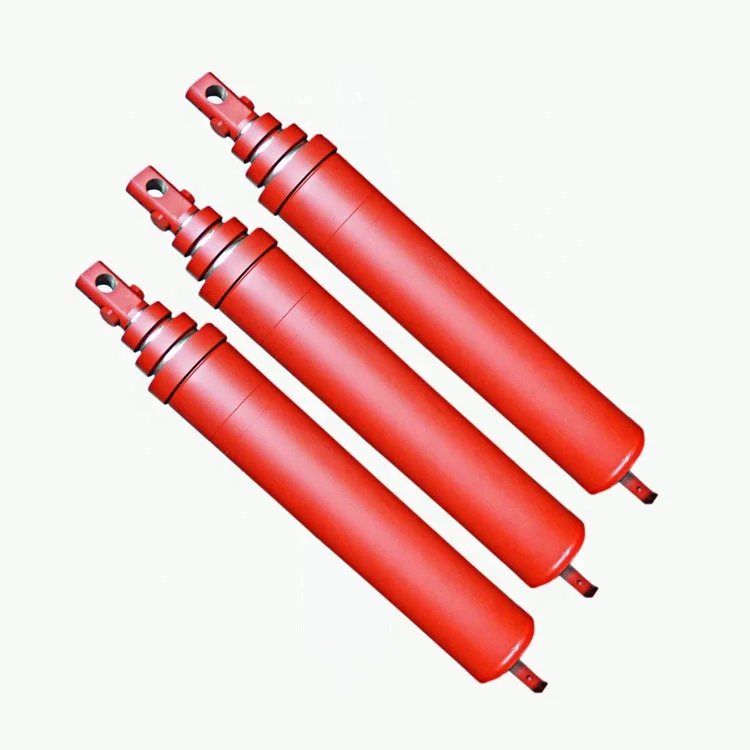 
double acting three level hydraulic cylinder used in environmental sanitation equipment 
