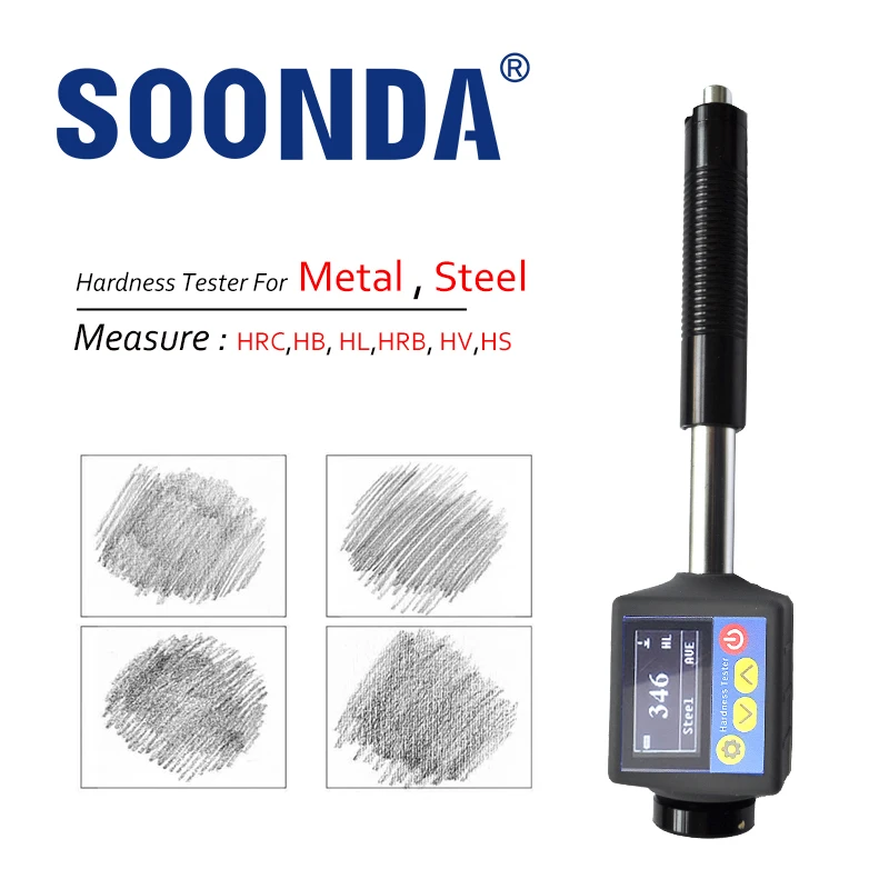 Portable HRC,HRB,HB,HS,HL Steel Hardness Tester Metal Durometer For Metals Nondestructive Hardness Testing Measuring Instrument