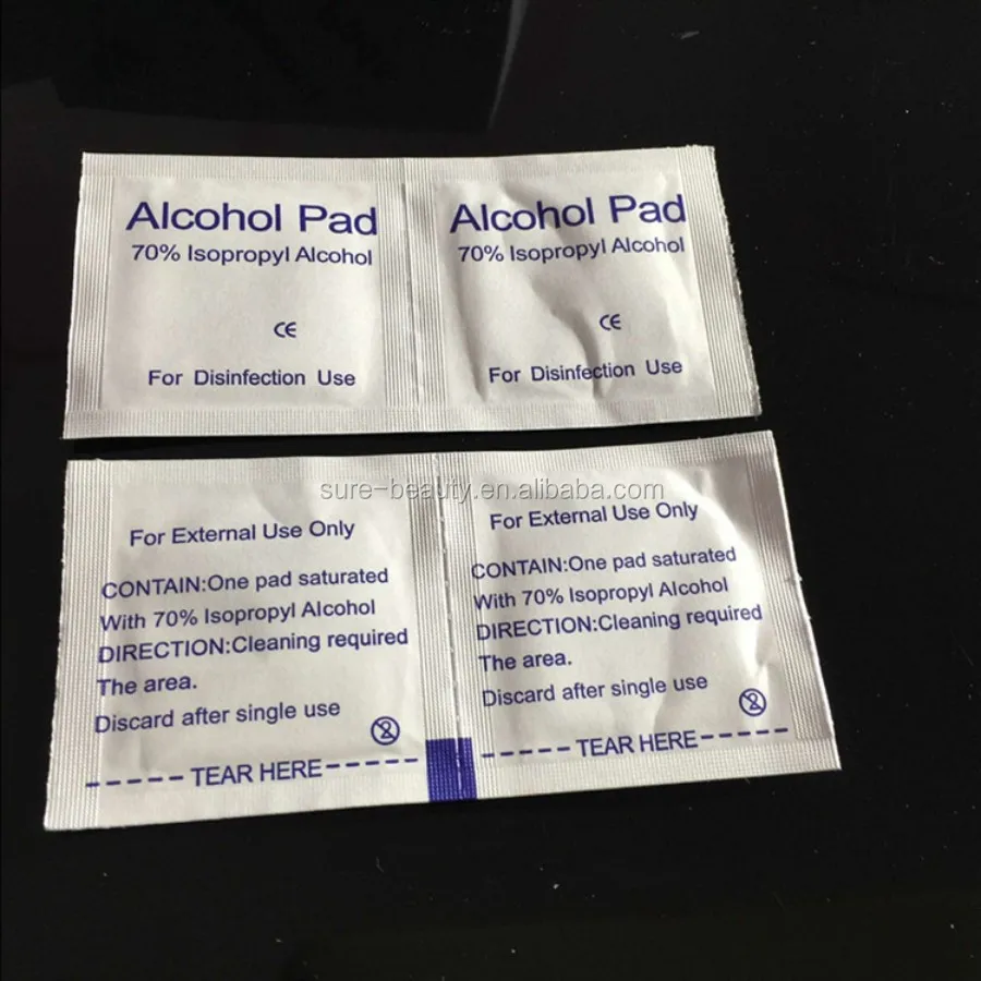 Disposable sterile alcohol pad cotton swab for microblading marker remove cleaning