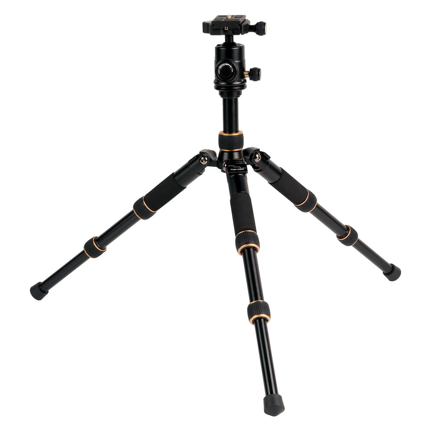 CAME-TV Portable Mini Aluminum Tripod with Ball Head 7.8 Inches for shooting from a tabletop or on the ground