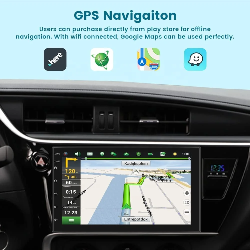 Автомагнитола Podofo 2 Din Android 1 + 32/2 64 ГБ 7 дюймов