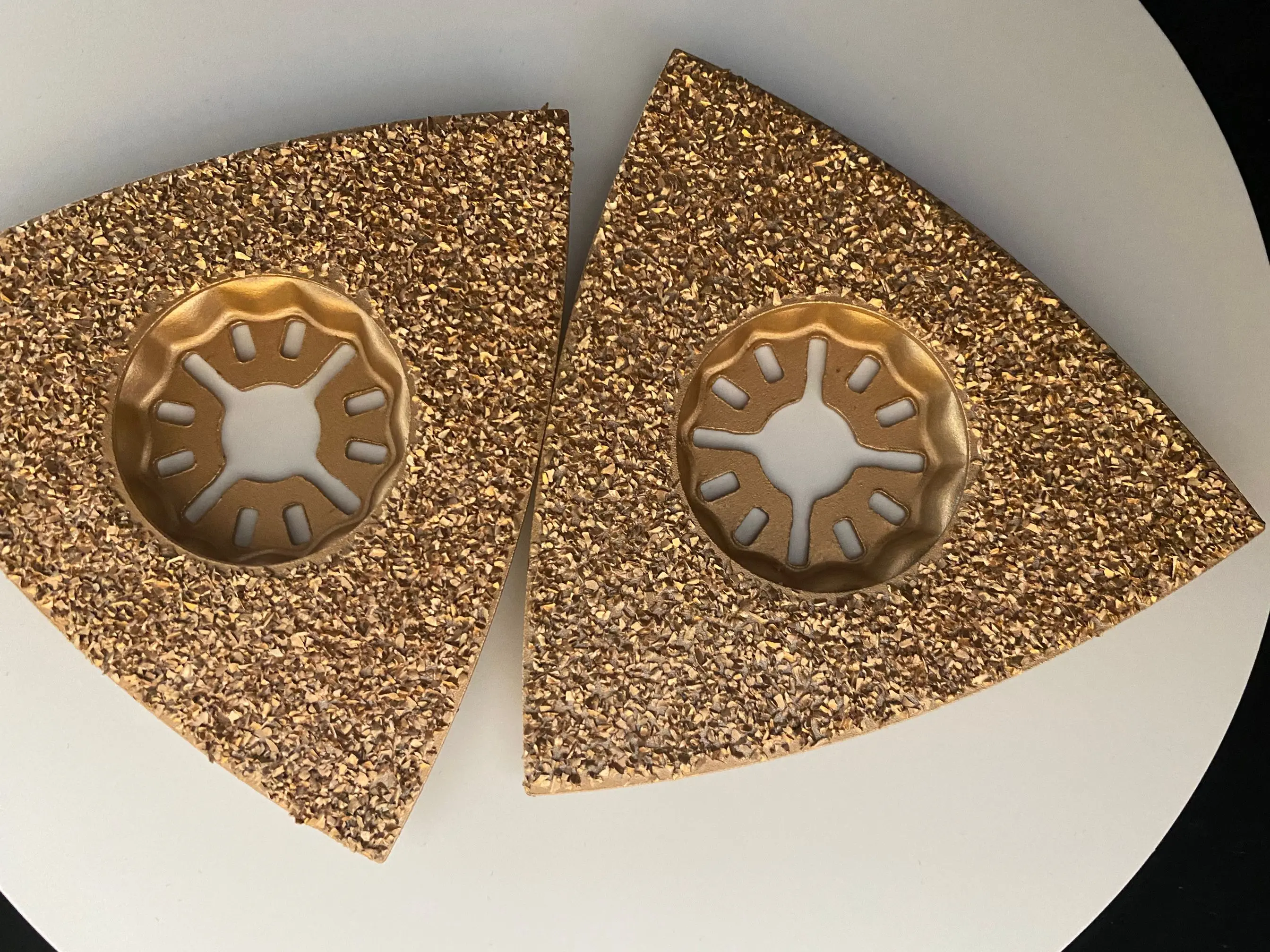 Universal Multi-functional Oscillating Tool Blade Made of High-carbon Steel Brazed Diamond Triangular Grinding Disc