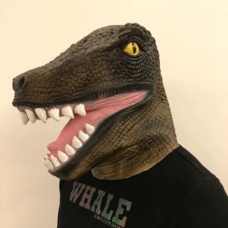 Cute Plush Cow Horn Headband & Realistic Latex Crocodile Head Mask  Perfect Cosplay Accessories for Parties and Events