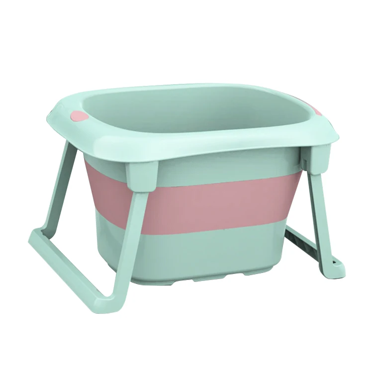 Низкая цена, детская складная ванна, детская пластиковая Портативная Складная Ванна для новорожденных
