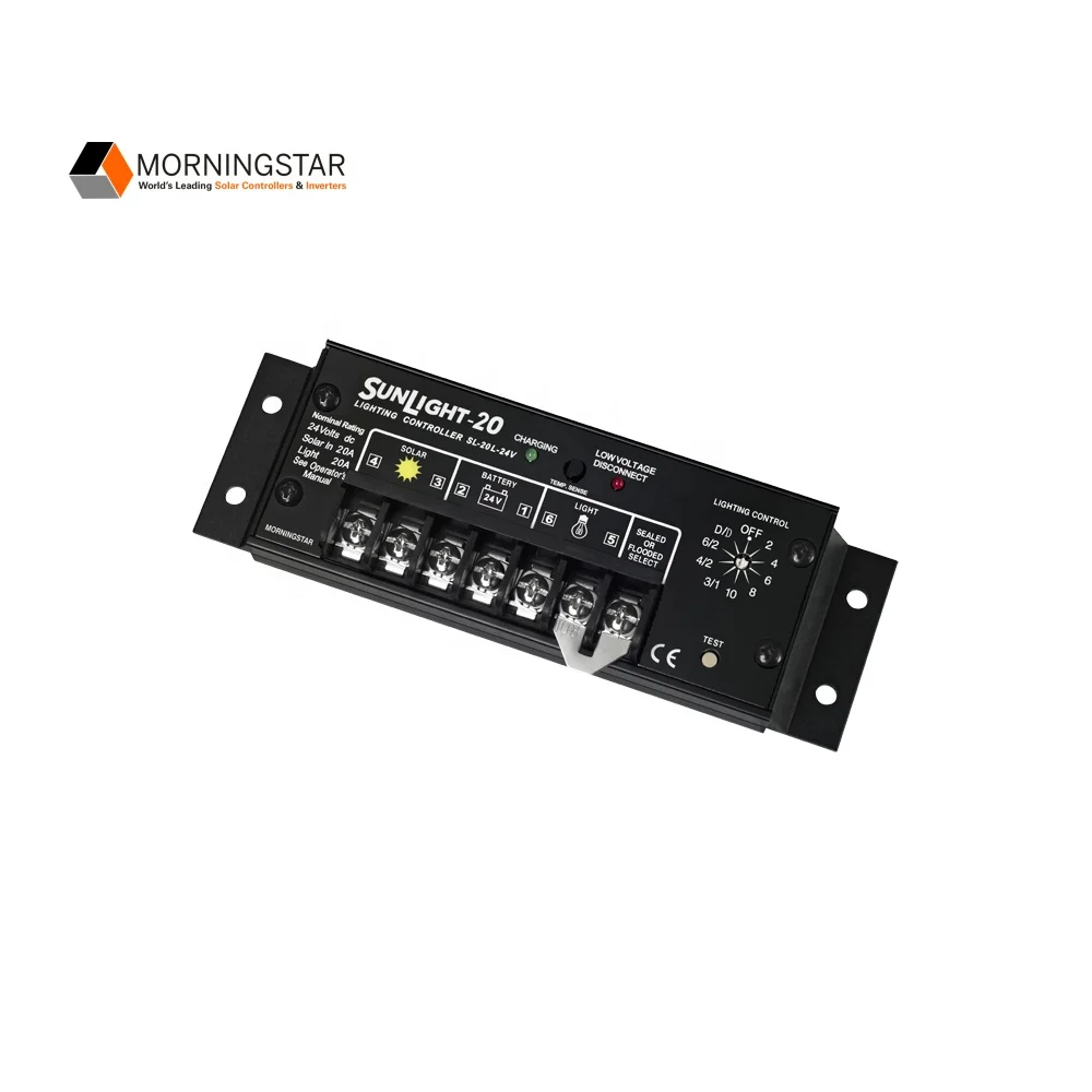 Morningstar SunLight PWM SL-20L-24 Solar Charge Controller for Solar Lighting