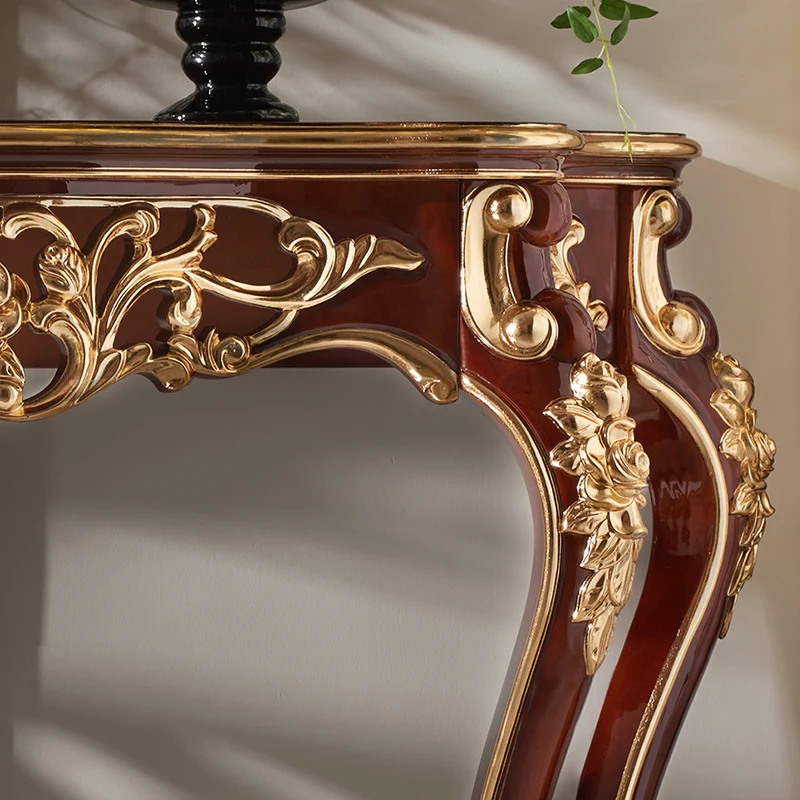 AFC411-Italian Роскошный Твердый Деревянный приставной столик с зеркалом, резной мебелью