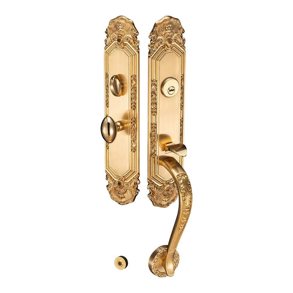
European Style Villa Door Lock Zinc Alloy Double Door Anti Theft High Grade Big Handle Lock 