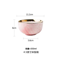 Элегантная Роскошная керамическая тарелка с золотым ободком для свадебного использования с круглым мраморным дизайном
