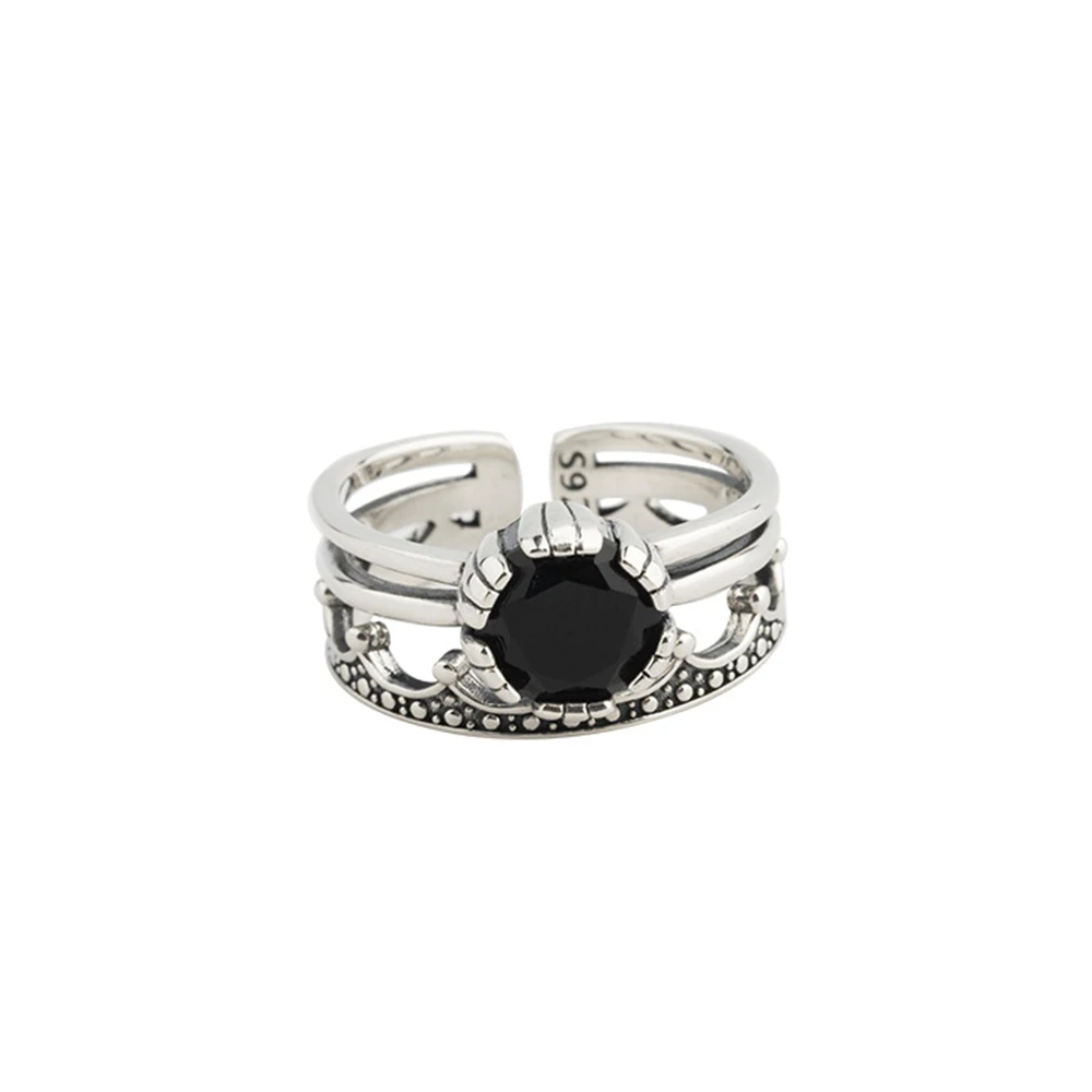 
Japanese and Korean style new S925 Sterling Silver Ring For Girls Adjustable Size 