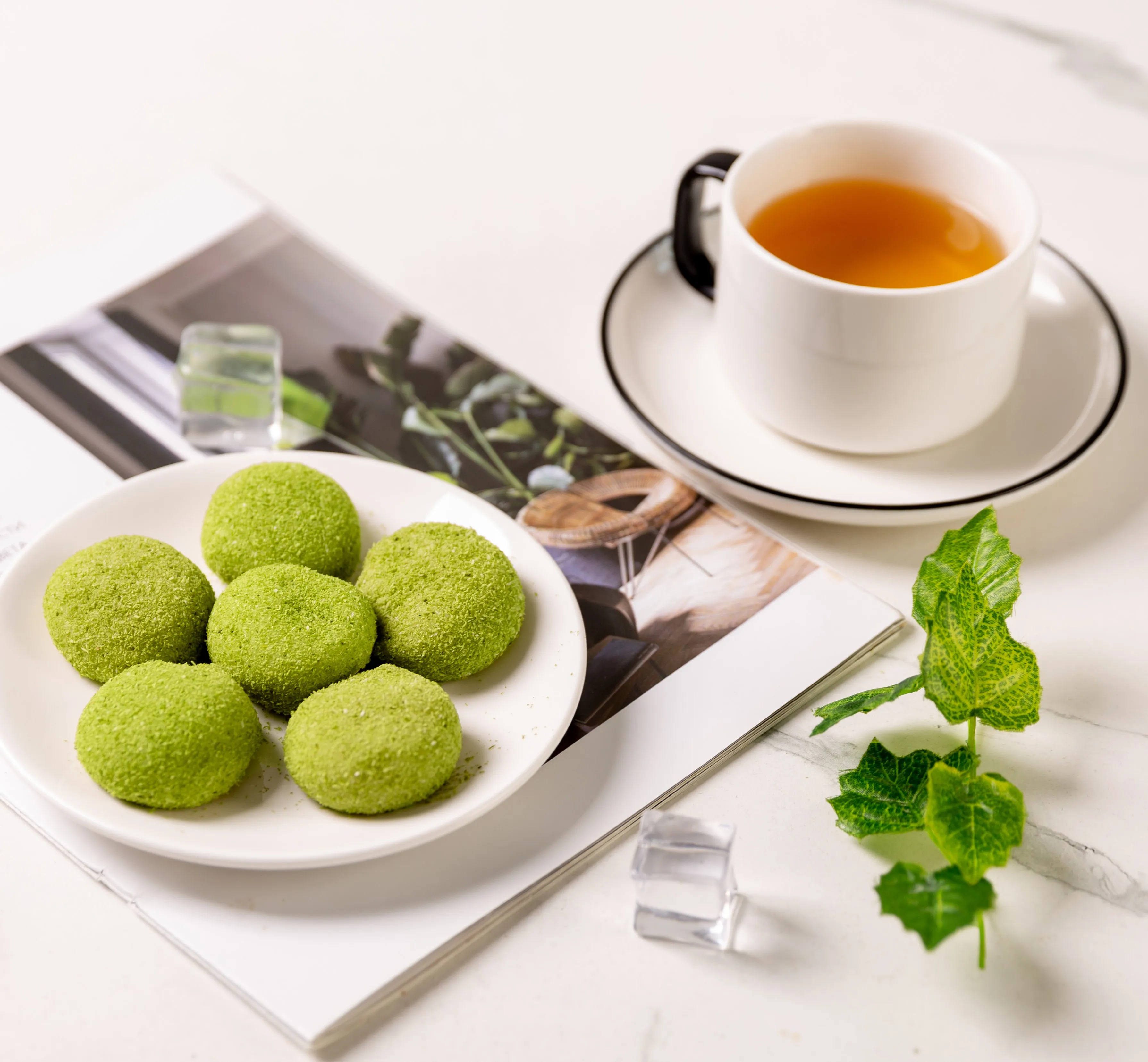 Daifuku со вкусом маття и Кремовым наполнителем Японские популярные десерты Дафу мочи закуска