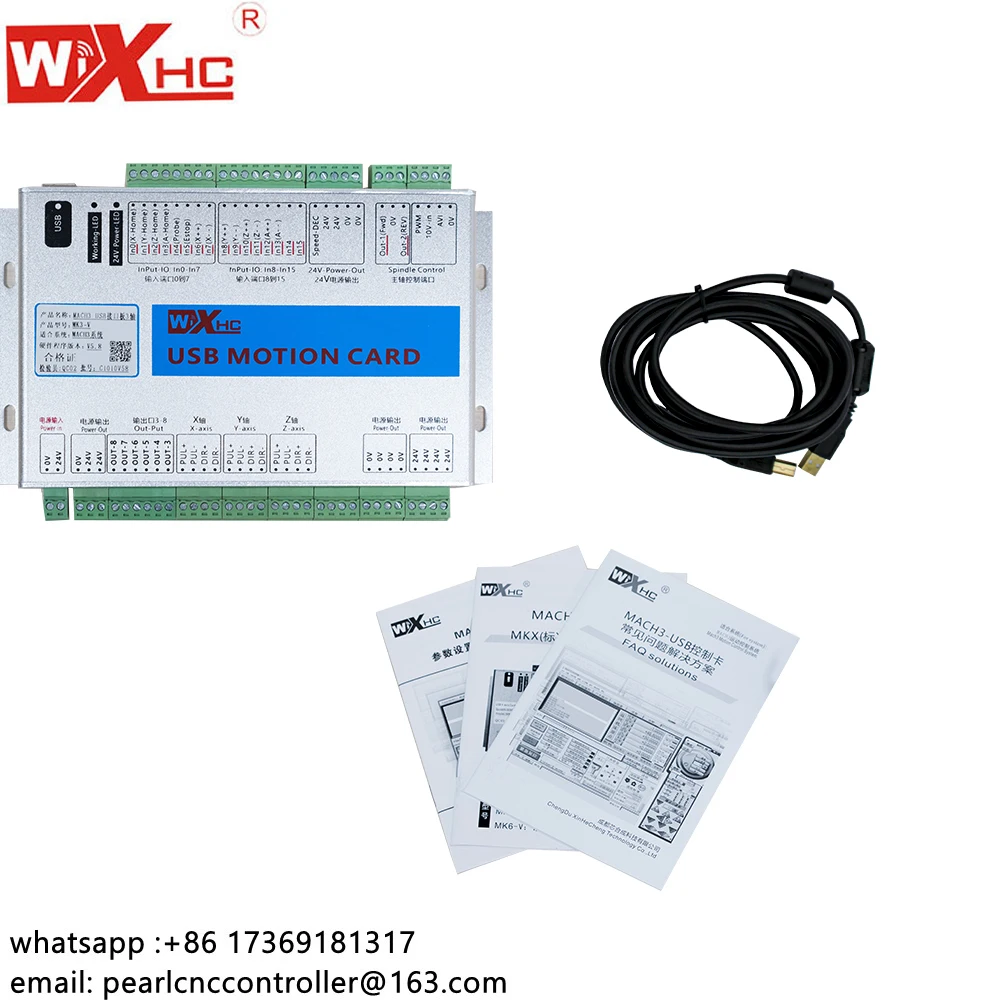 HOT sale XHC CNC motion controller card USB board MACH3 4-axis MK4-V cnc controller breakout board