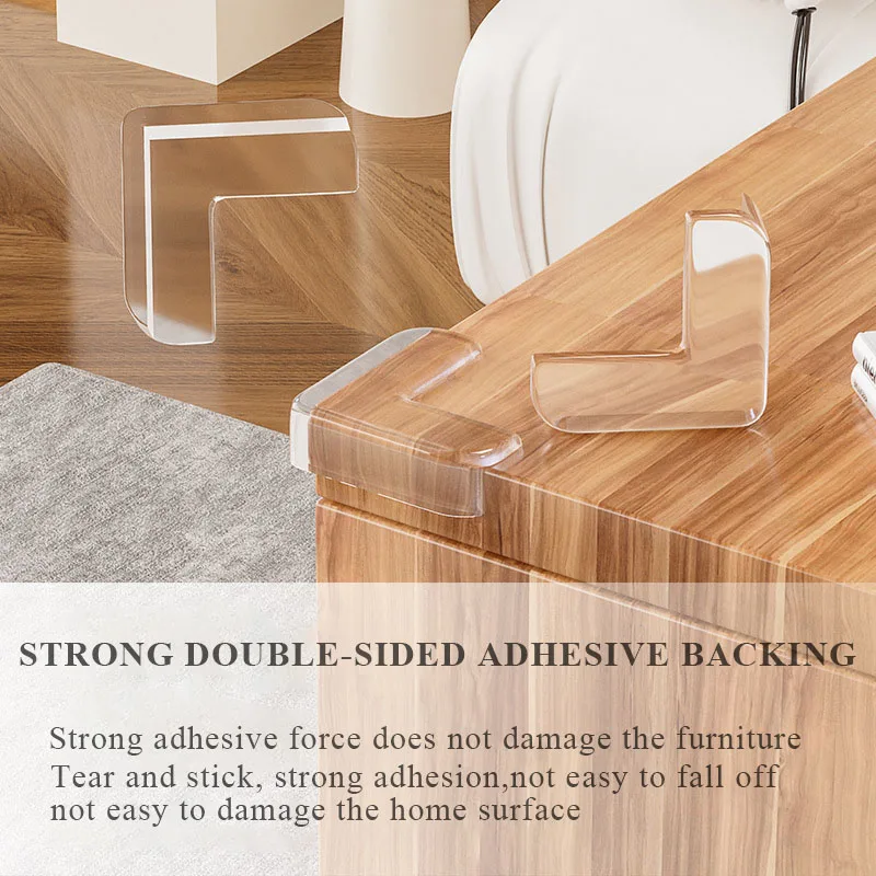 Safe Furniture Table Protective Corners Baby Proofing Medical Grade PVC Clear Plastic Corner Protector Easy To Use Corner Guards