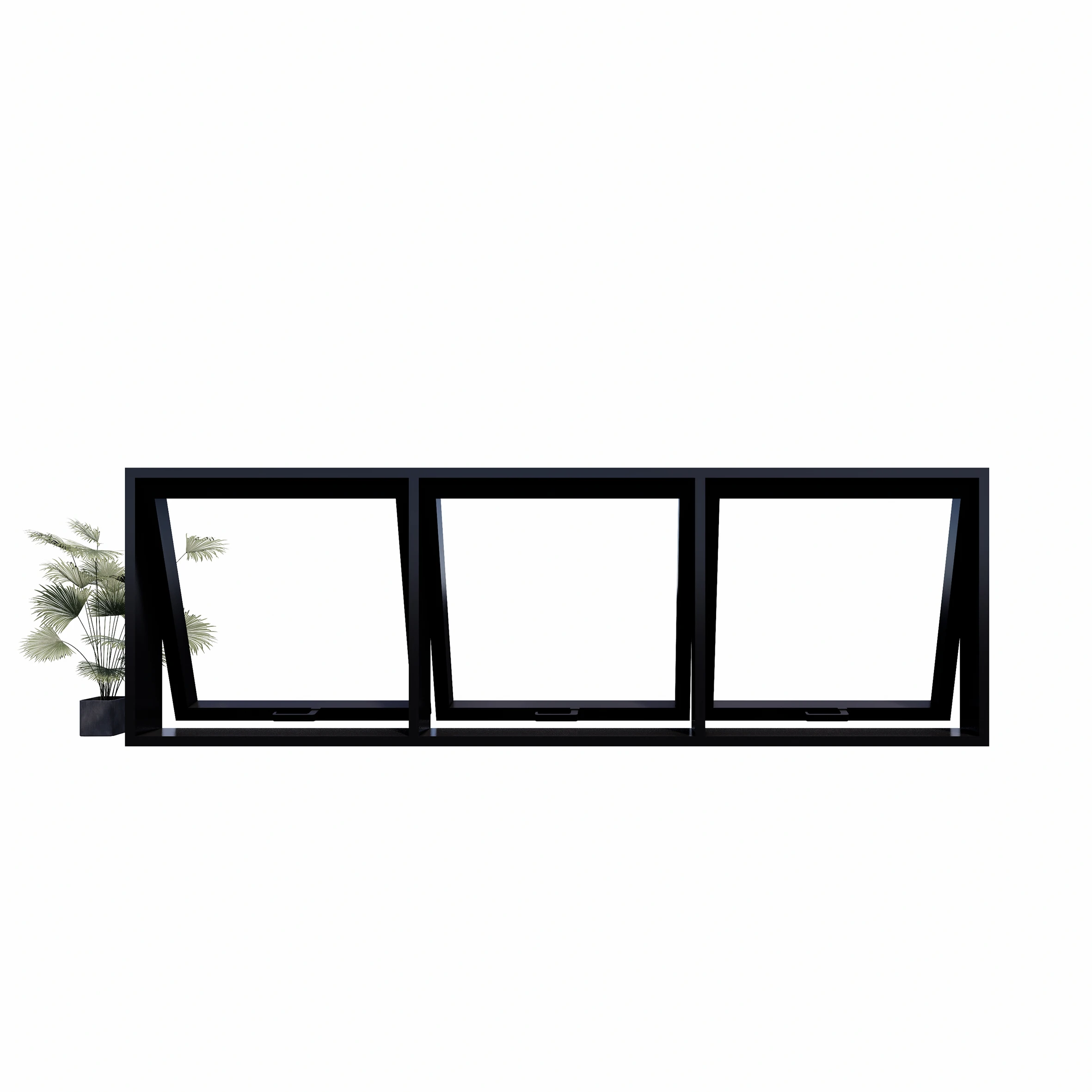 Simple Design Low Price High Quality Upward Casement Window Aluminum Alloy Heat Insulation Sound Insulation Bay windows