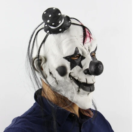 Demon Joker Mask Latex Horror Ghost Scaring and Funny Halloween Chamber Escape Prop Halloween Mask