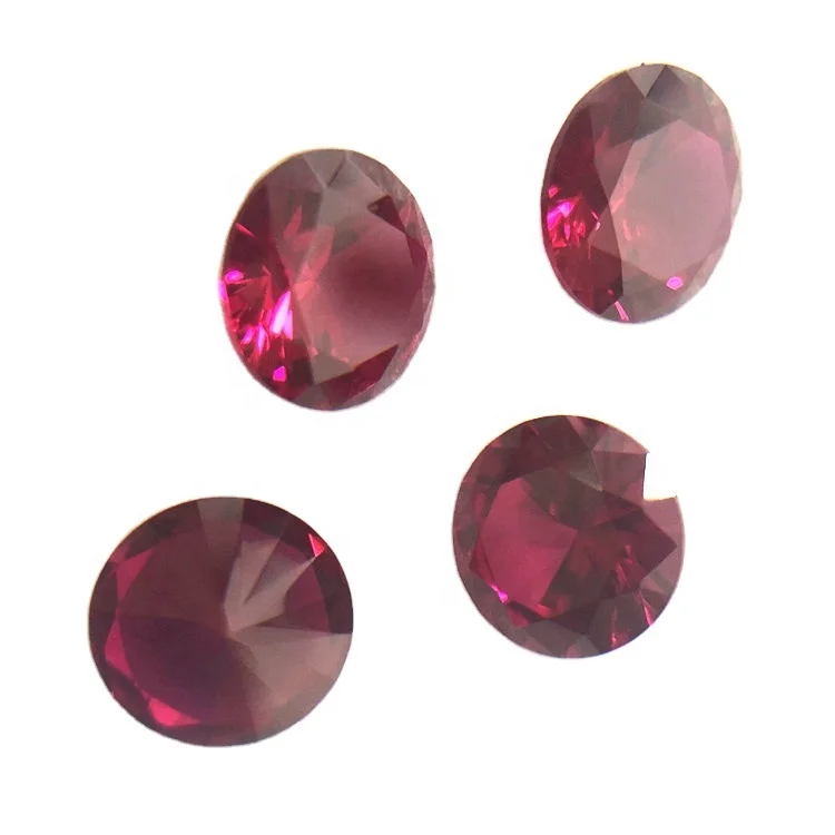 Hot sale red corundum 5# round brilliant cut stones synthetic niel gems saphire buy ruby gemstone