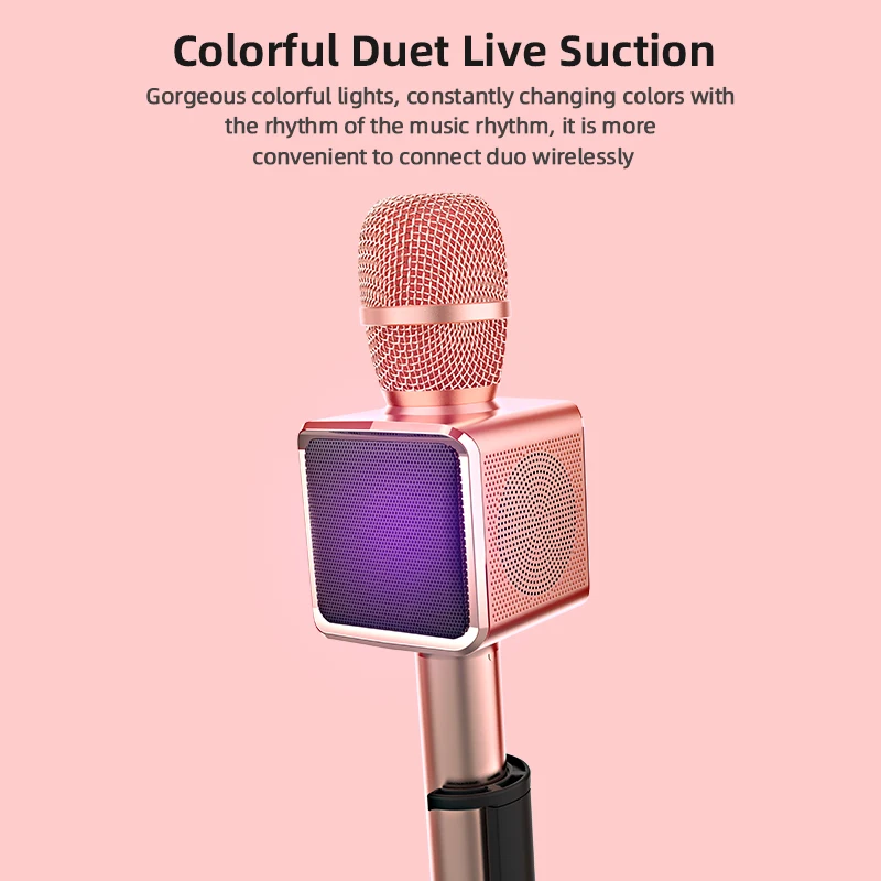 Wireless Bluetooths Karaoke Microphone With Bracket Microphone Available For Meeting Speech KTV Singing Wireless Recording Micro