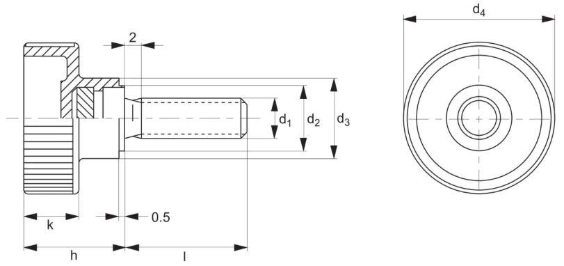 
Customized plastic stainless steel grub thermoplastic knurled thumb screws 