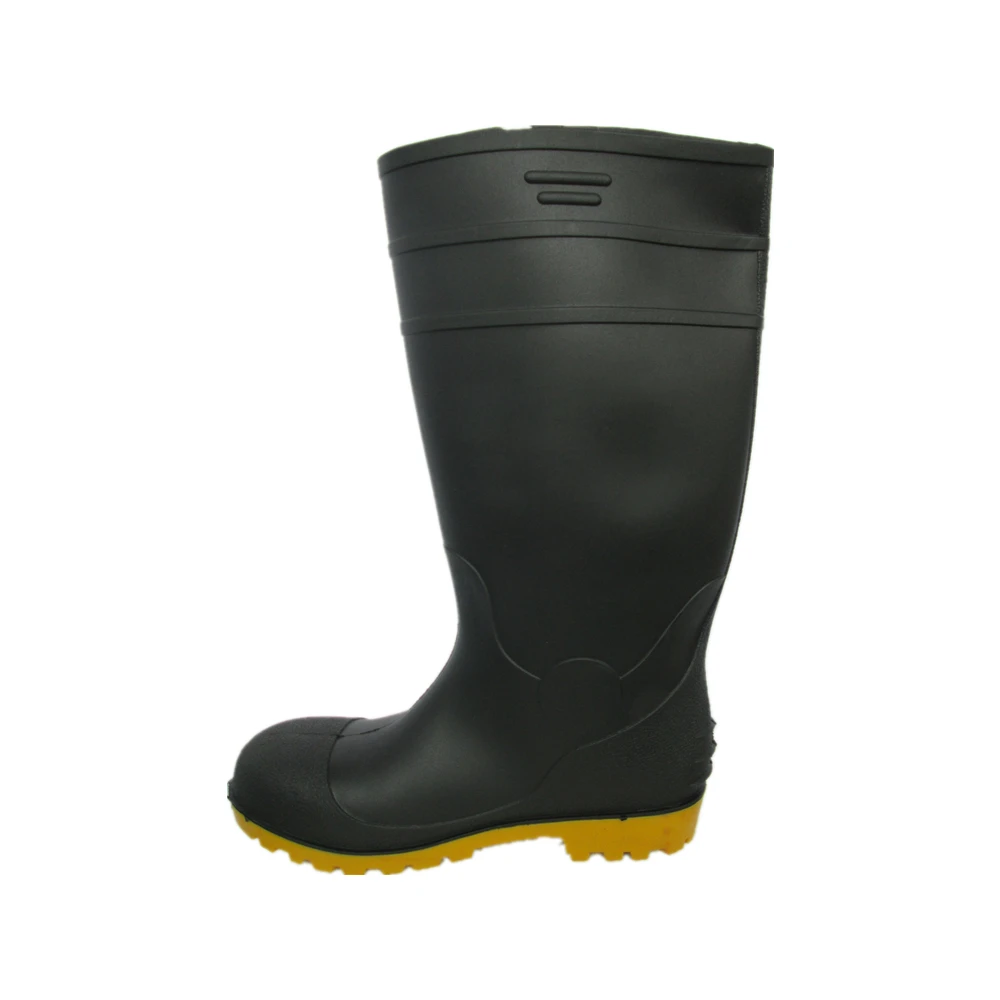 Gaomi Morning Glory Gumboots Rain Shoe Waterproof Silicone Shoe Anti Slip Reusable Rubber Black Yellow gumboot rain boot