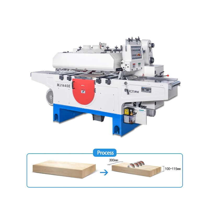MJ1440E Automatic Multi Blades Rip Saw Bottom Spindle Stable Performance Multifunctional Wood Sawing Woodworking Machinery