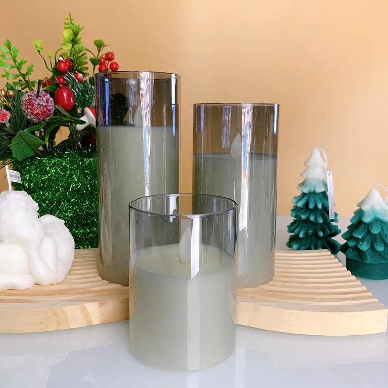 LED Electronic Candle Simulation Plastic Smokeless Cup Wax White Christmas Birthday Wedding Atmosphere Arrangement Candle Light
