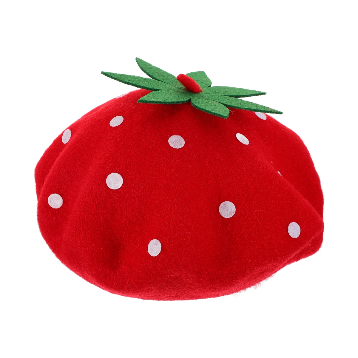 Cute Strawberry Winter Wool Beret Hat Classic French Artist Beanies Cap for Women Girl