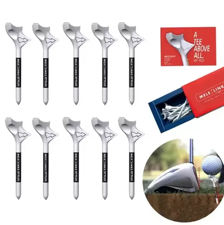 Quick Delivery Wholesale Plastic 83mm Golf Tees 10 Degree Oblique Golf Tees With Aiming Arrow
