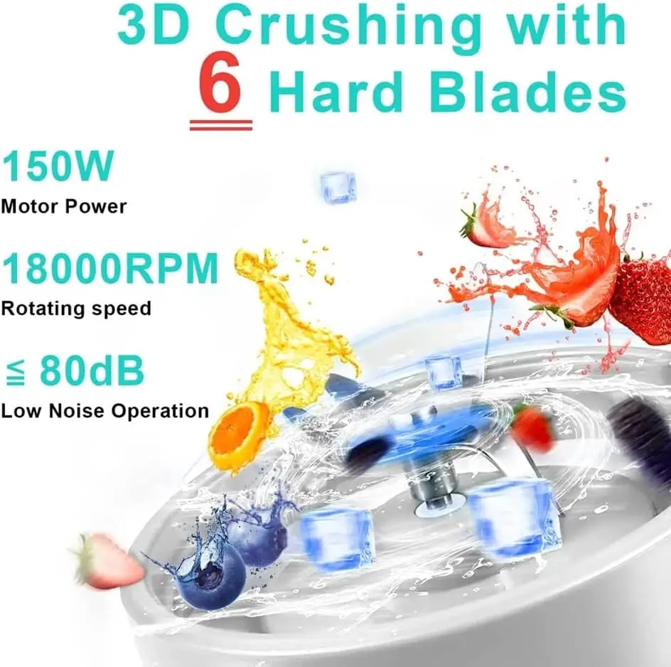 Wholesale 500ml usb rechargeable slow fruit juicer high powered portable blender for shakes