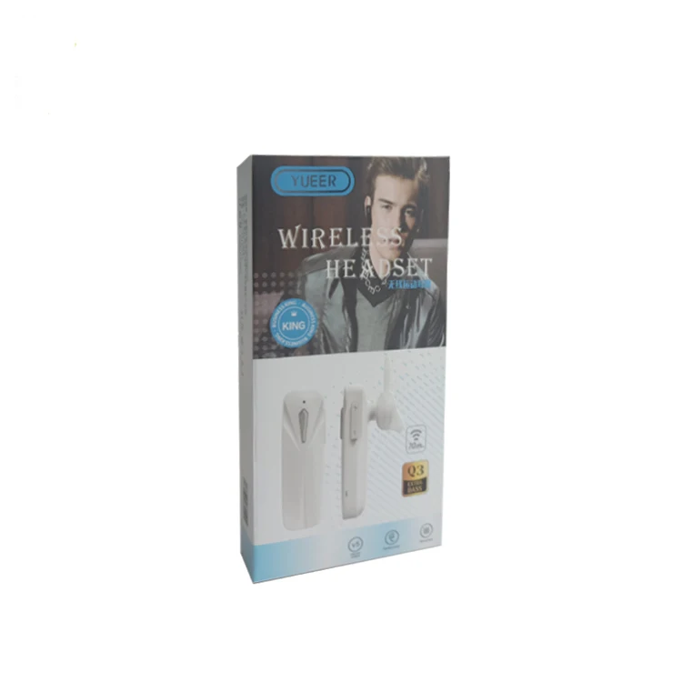 Factory Custom Recyclable Silver Foil Wireless Sports Earphones Boxes With Logo Packaging