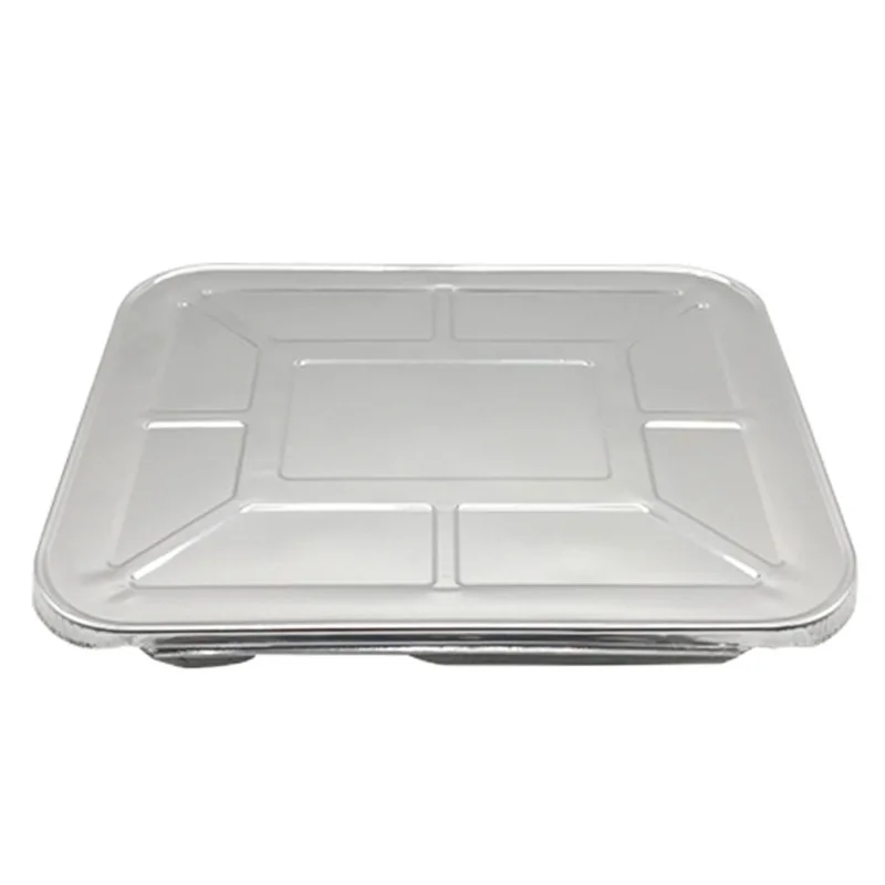 Disposable Aluminum Foil Tray With Plastic Lid Kitchen Take Away Airtight Food Storage Packaging Containers Heating Lunch Box