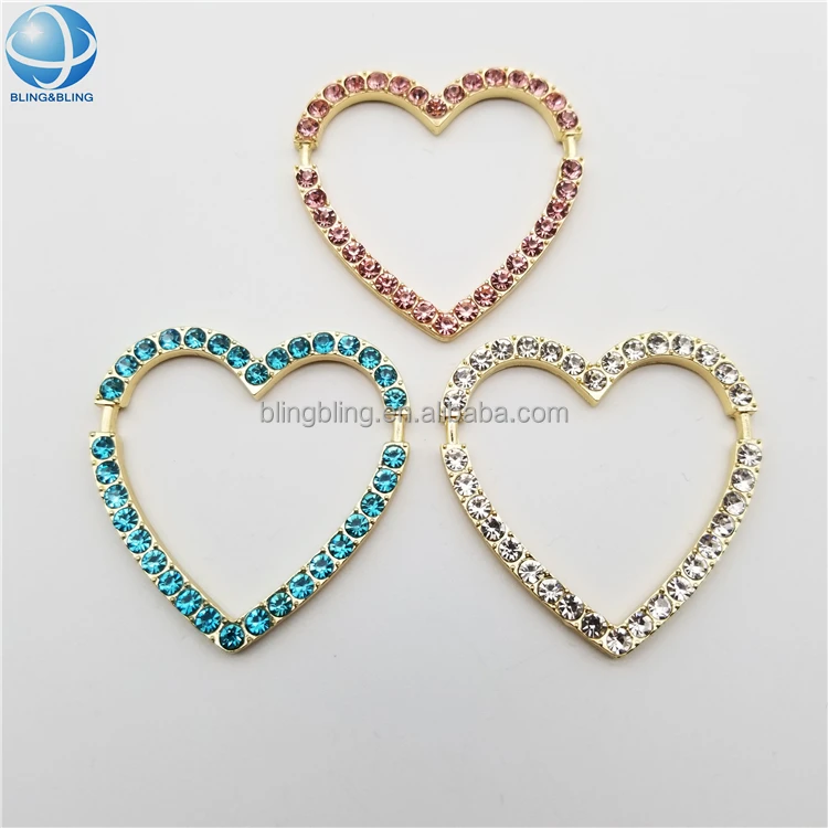 Beach Swimsuit Wear Accessory Thong Ornament Jewelry  Sexy Crystal Heart Shape Rhinestone Bikini Connectors Custom