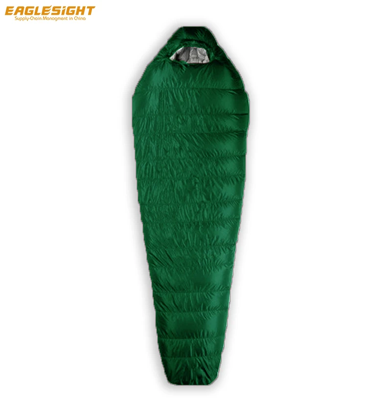 Lightweight Ultra Mummy down Sleeping Bag for Winter Cold Weather Camping Single Nylon Fabric with Goose Duck Filling Adults