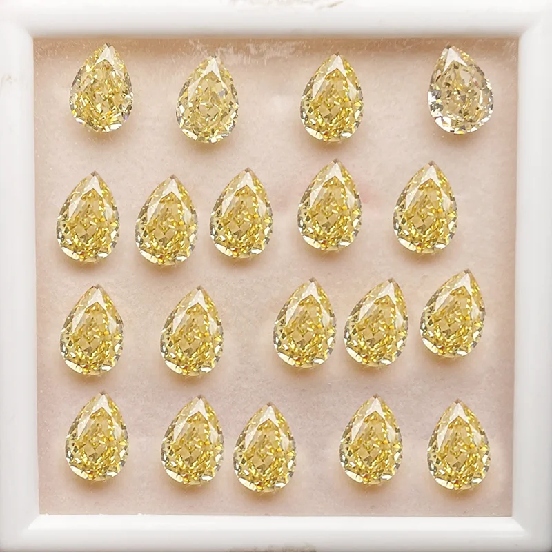 Pear Cut Synthetic Cubic Zirconia 8A High Quality Fancy Shape CZ Gemstone For Jewelry Crushed Ice Cut