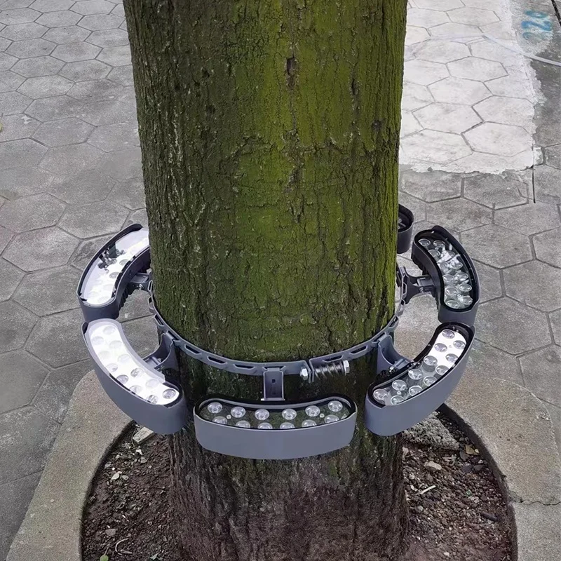 Pillar Holding Light hug tree lamp Garden Walkway Landscape Lighting decoration seashore beach coconut palm tree lights