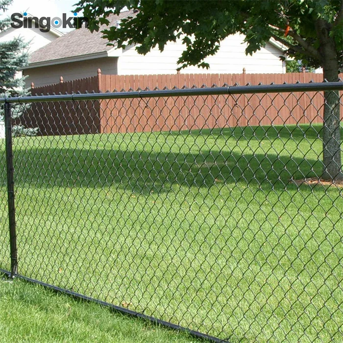 Soccer Filed Stadium Net Hot-selling Black Green PVC Coated Chain Link Fence