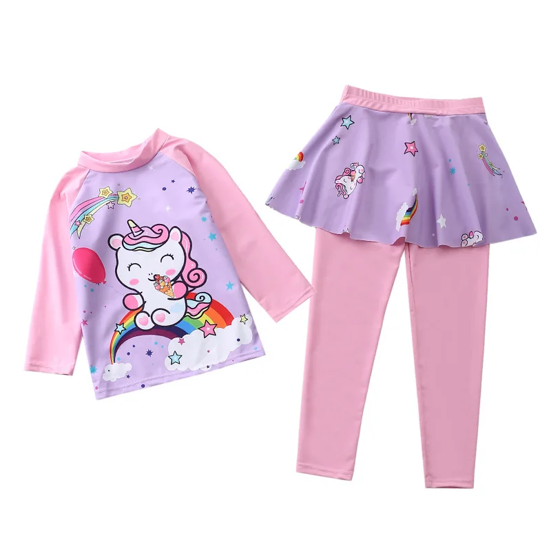 MXCHAN SJH9011 Pixel printing child swimwear kids swimwear children bodysuit kids swimwear