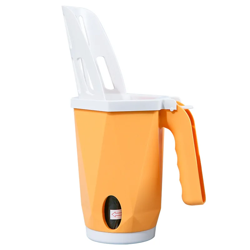 One Piece PP Material Cat Poop Processor With Bucket Cat Litter Scoop Comfortable Handle Cat Litter Shovel Scoop