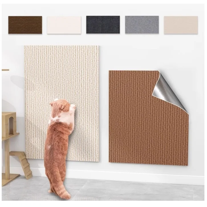 New Arrival Cat Scratching Post DIY Climbing Carpet Trimable Self-Adhesive Carpet Mat Pad Cat Scratch Furniture Protector