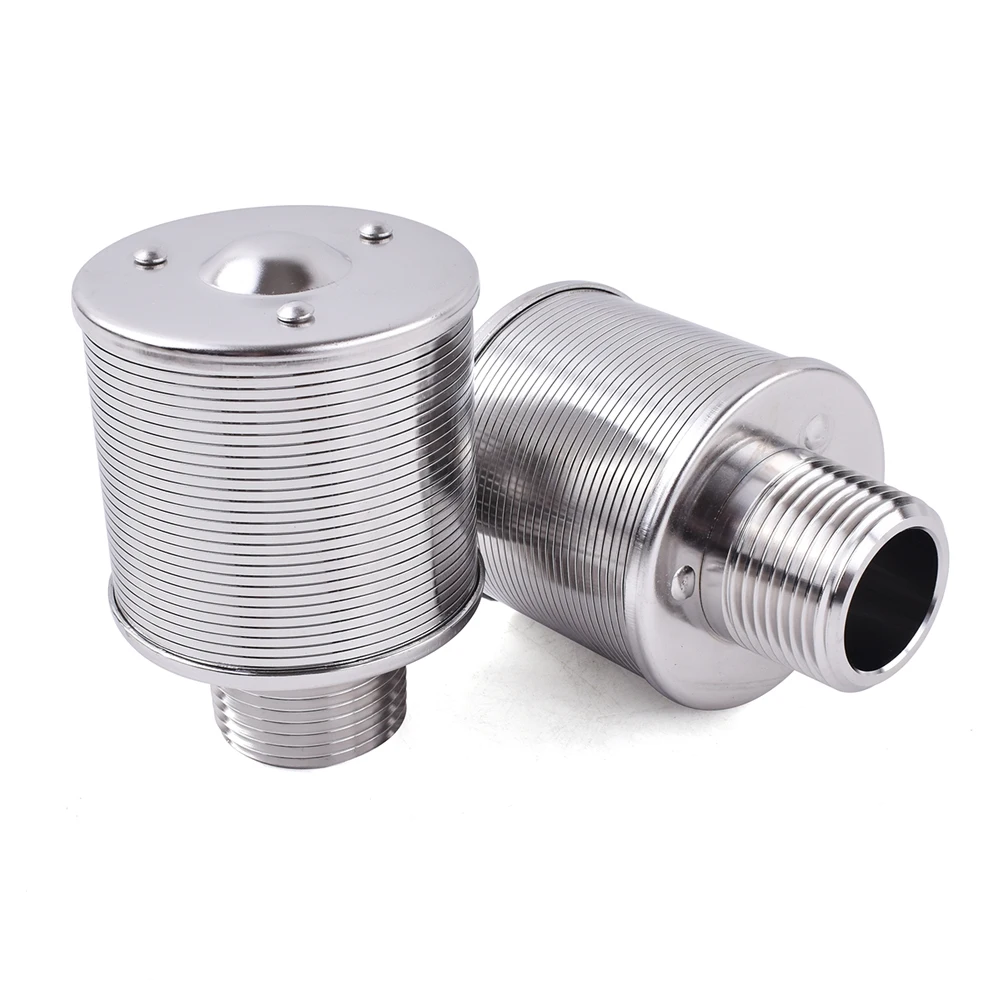 100 micron stainless steel 304 316 316l johnson filter tube wedge wire water treatment filter nozzle