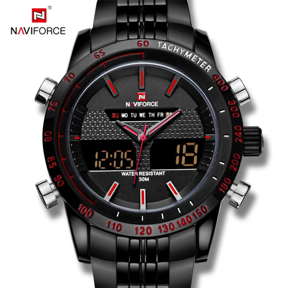 Waterproof boys Quartz Watch Men Stainless Steel backTimepieces NAVIFORCE Watches